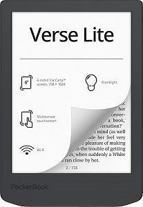 Электронная книга 6" Pocketbook Verse Lite / 8ГБ / Linux / Wi-Fi / SD слот / Сенсорний E-Ink экран 1024 х 758 / Черная (PB619-T-WW) - Фото 1