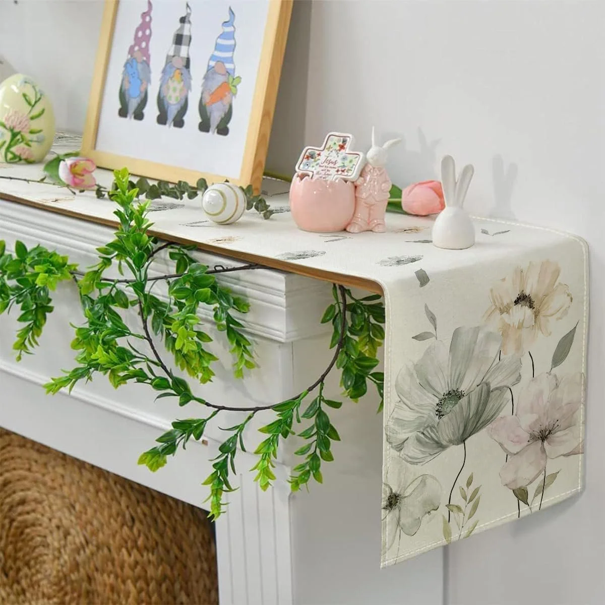 Ранер Modern Washable 33 x 183 см Льон Рослинний візерунок Квіти, фото №2 Ранер Modern Washable 33 x 183 см Льон Рослинний візерунок Квіти, фото №2
