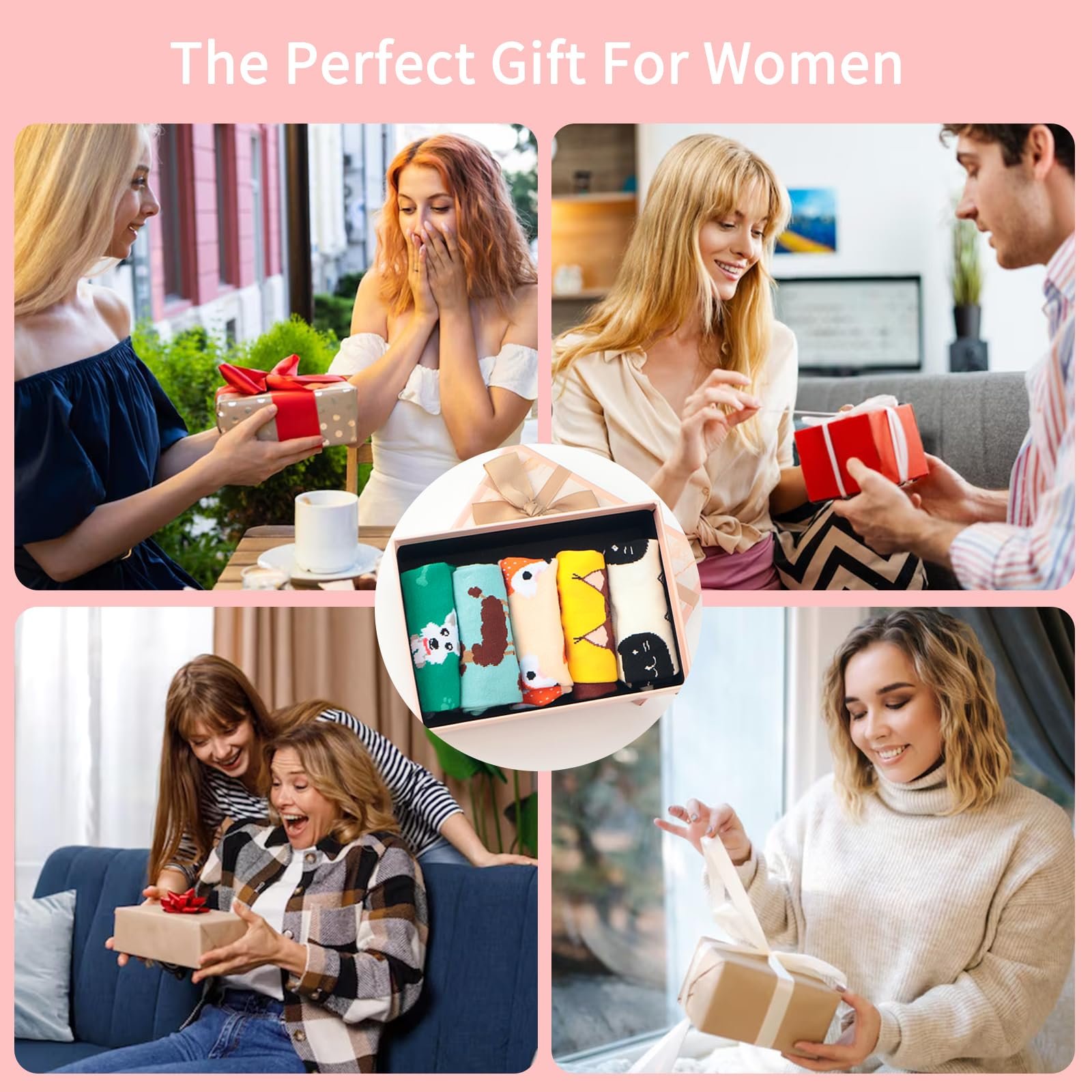 Шкарпетки Жіночі З Барвистим Малюнком, 5 Пар, 35-42, фото №6