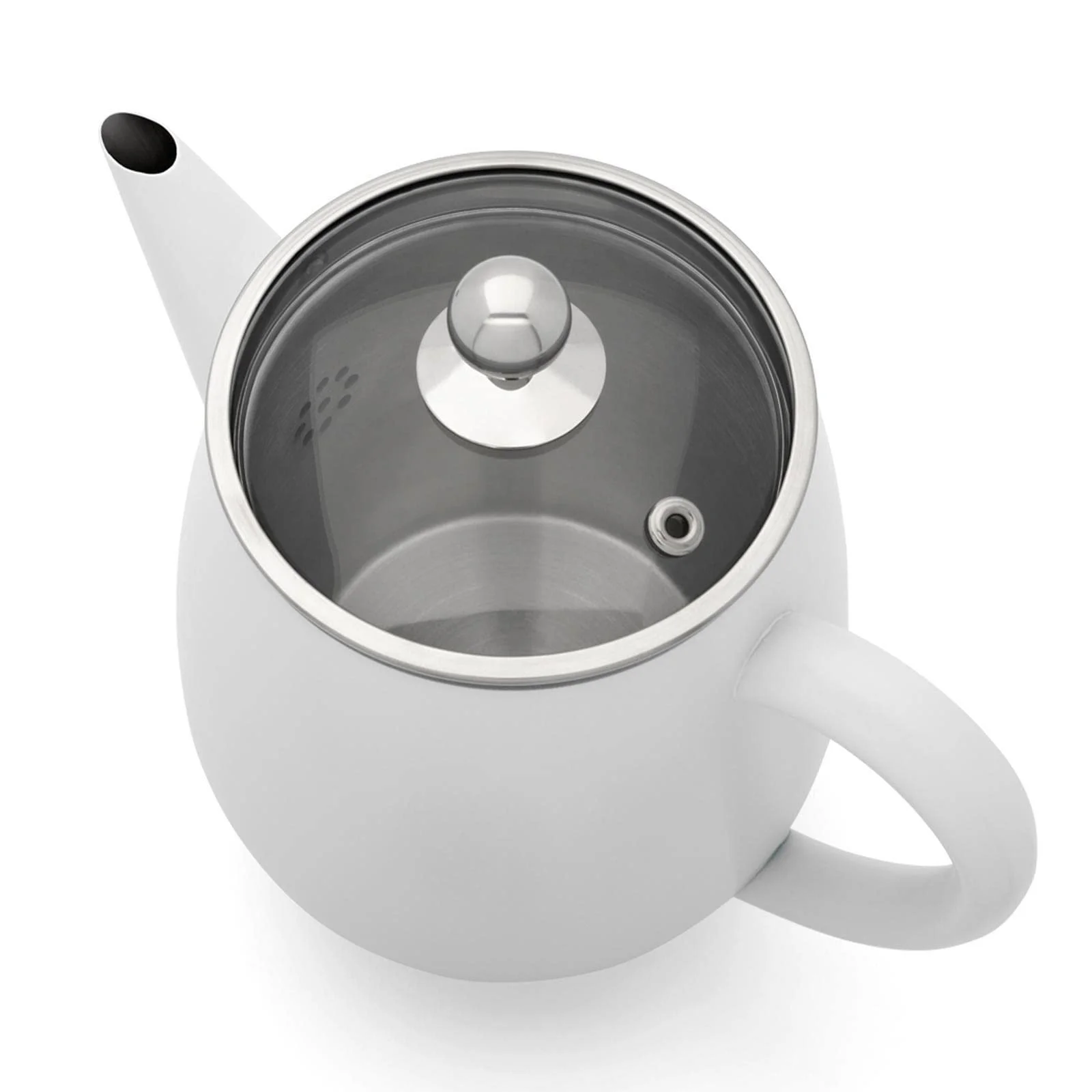 Чайник-заварник Bredemeijer Двостінний 1.1 літра Білий Нержавіюча сталь, фото №4