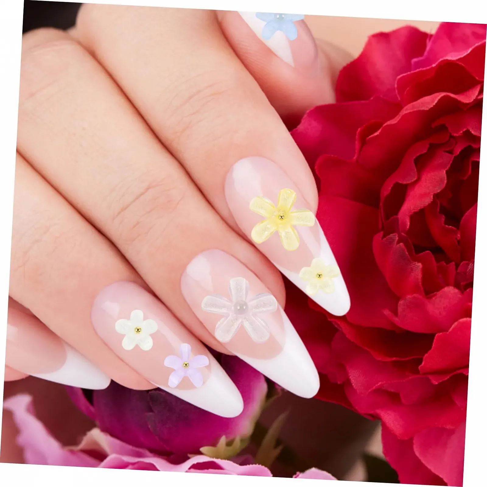 Украшения для ногтей Цветы Разноцветные, фото №6