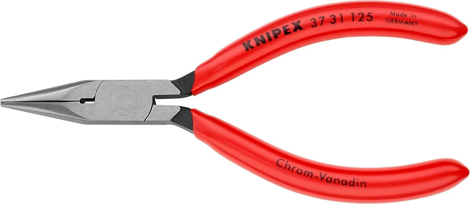 Плоскогубцы KNIPEX 37 31 125 для точной механики с пластиковым покрытием, черные, атramentized, 125 мм, фото №3