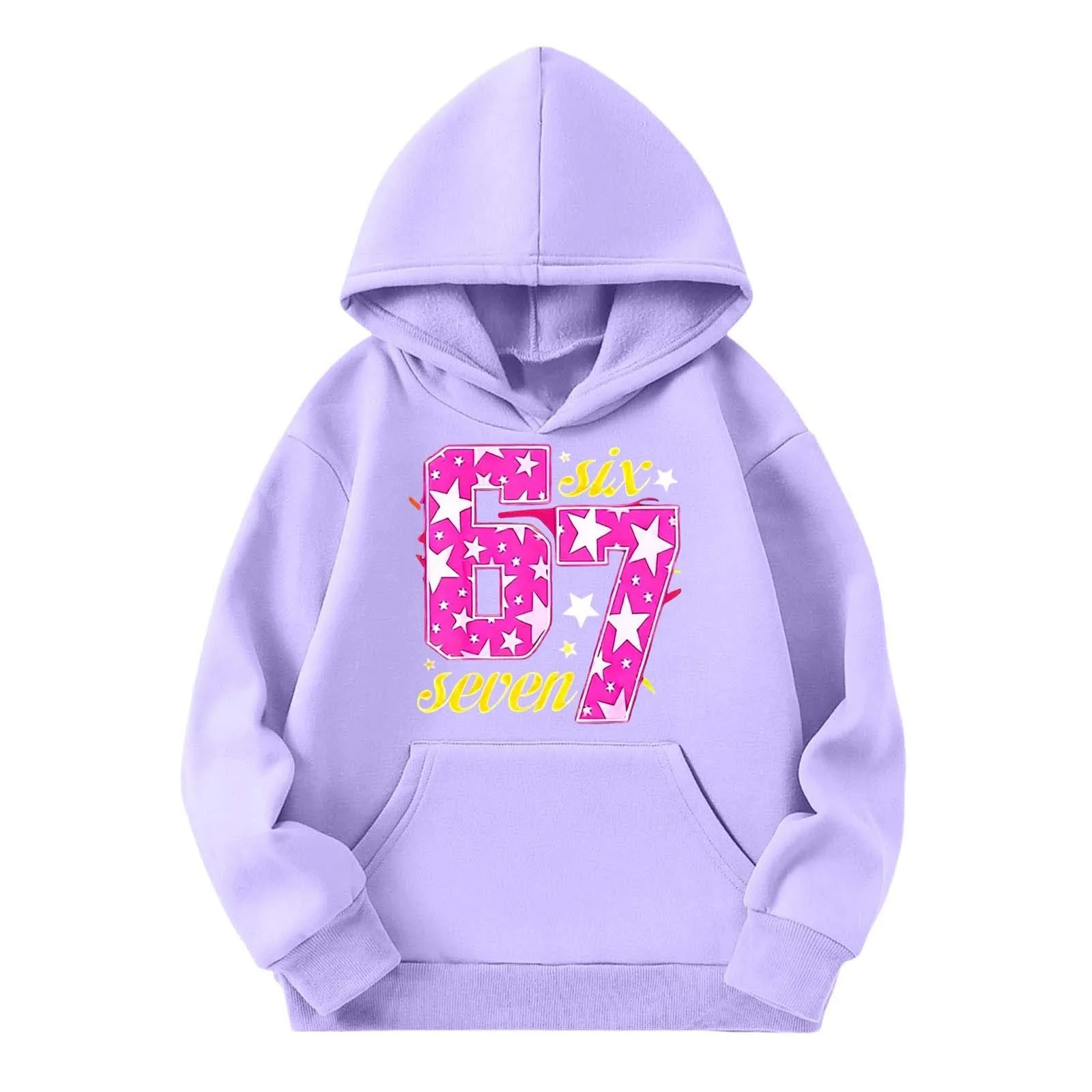 Толстовка с мемом 67 Six Seven для мальчиков, худи с длинными рукавами и принтом 67, удобные мягкие свитшоты, новинка, пуловер, повседневная модная толстовка для девочек и мальчиков, фото №2