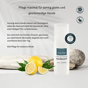 Бальзам для рук MANAROSE Aloe Lemon для мягких и гладких рук I для мужчин и женщин I Сертифицированная органическая косметика synthetic.ua - Фото 1