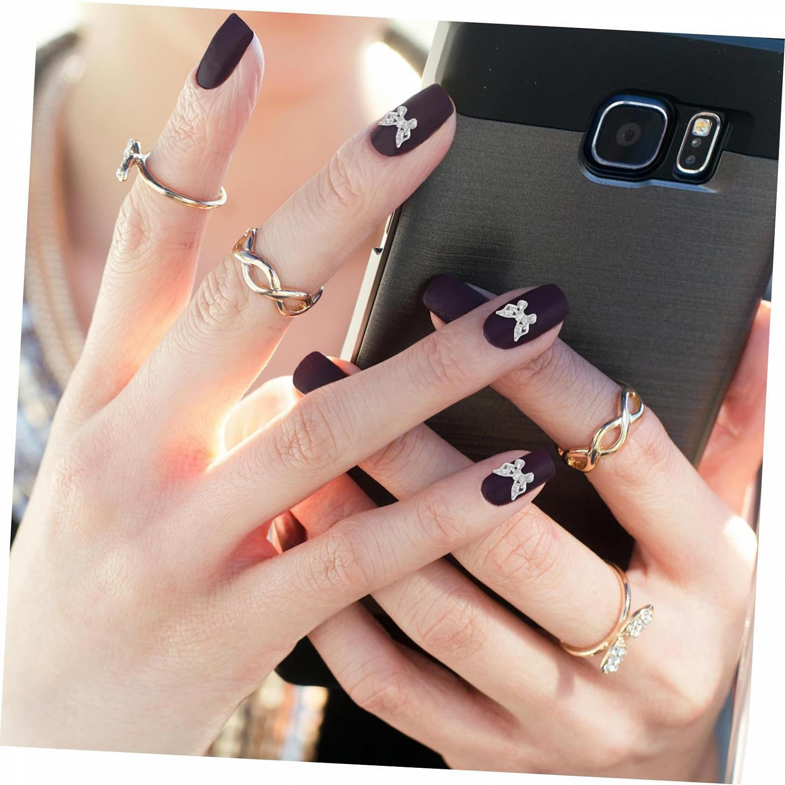 Украшения для ногтей Тип Бабочки Healeved 30шт Серебристый, фото №9 Украшения для ногтей Тип Бабочки Healeved 30шт Серебристый, фото №9