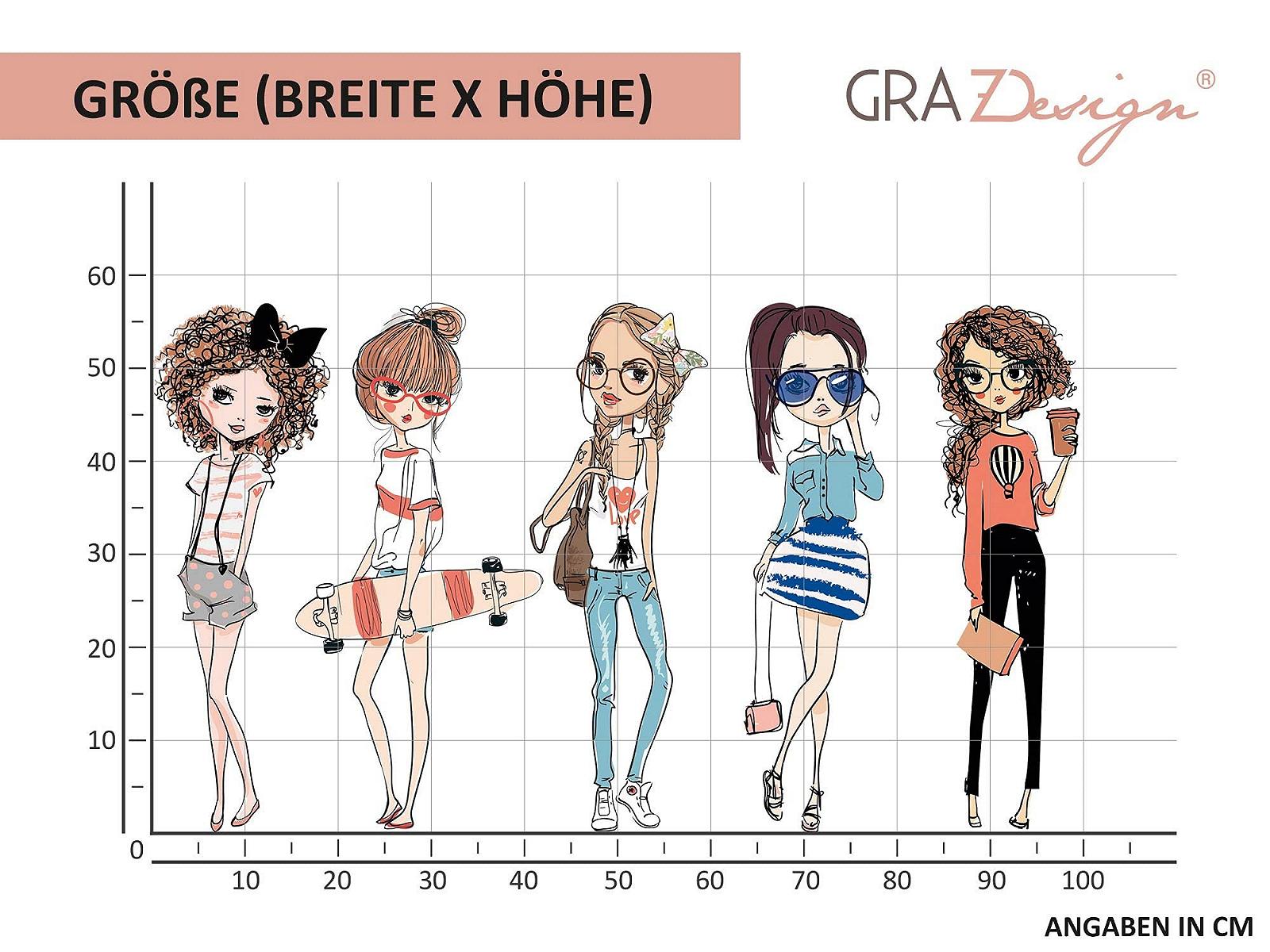 Наклейка на стіну GRAZDesign Подружки-тінейджери 100 x 57 см, фото №3