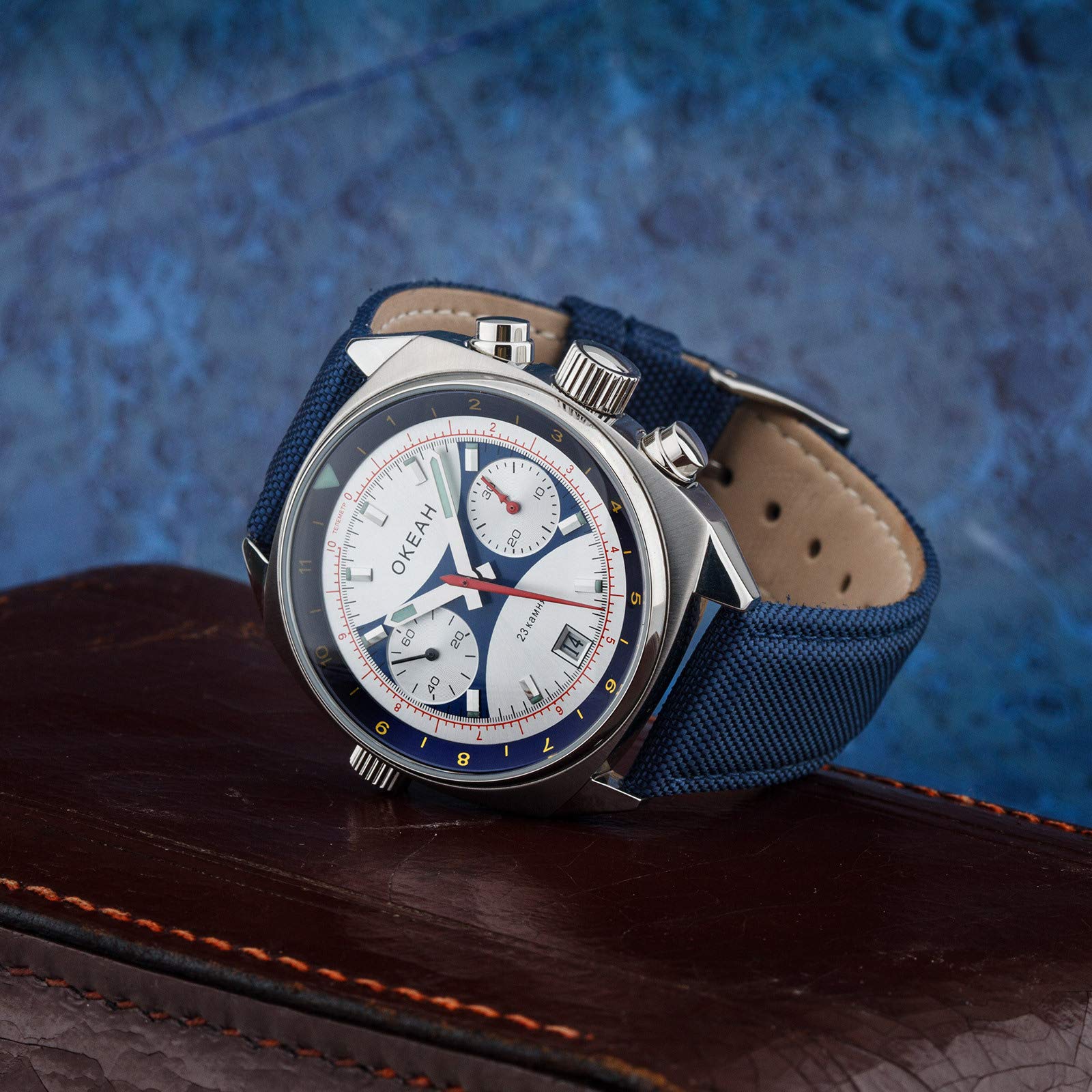 Годинник Poljot OKEAN 3133/1981599 Хронограф Ocean OKEAH, ремінець, фото №8