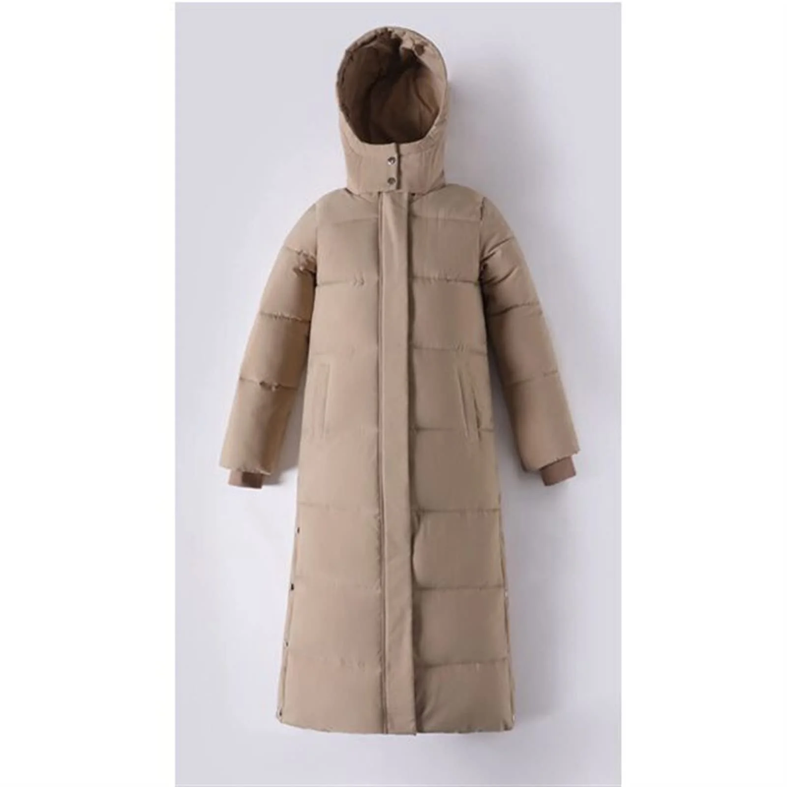 Пальто Sawmew Зимове Довге Тепле стьобане з капюшоном, фото №5 Пальто Sawmew Зимове Довге Тепле стьобане з капюшоном, фото №5