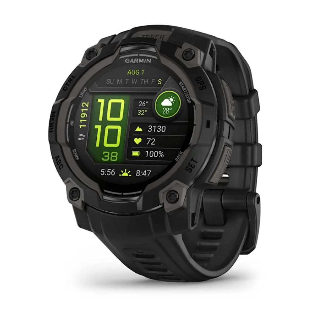 Смарт-часы Мультиспорт Garmin Instinct 3 45 мм AMOLED GPS, дисплей 1.2 дюйма, 80+ спортивных приложений, LED Фонарик, фото №4