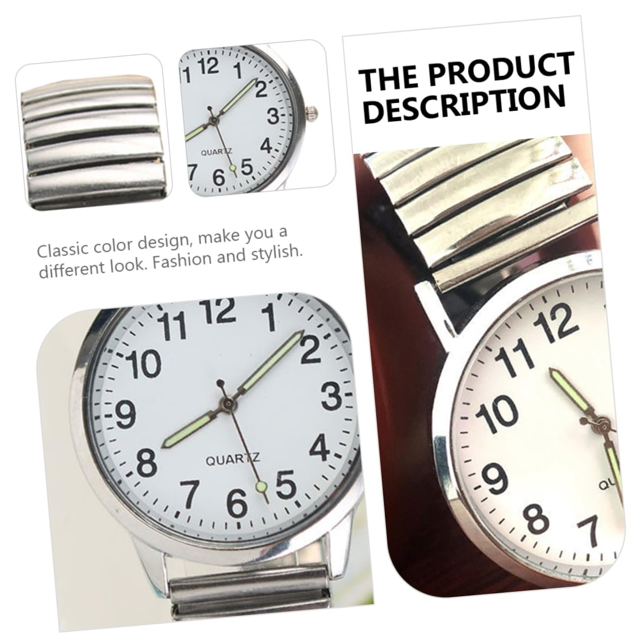 Женские часы WRITWAA Кварцевые наручные серебристые - 2 шт., фото №3