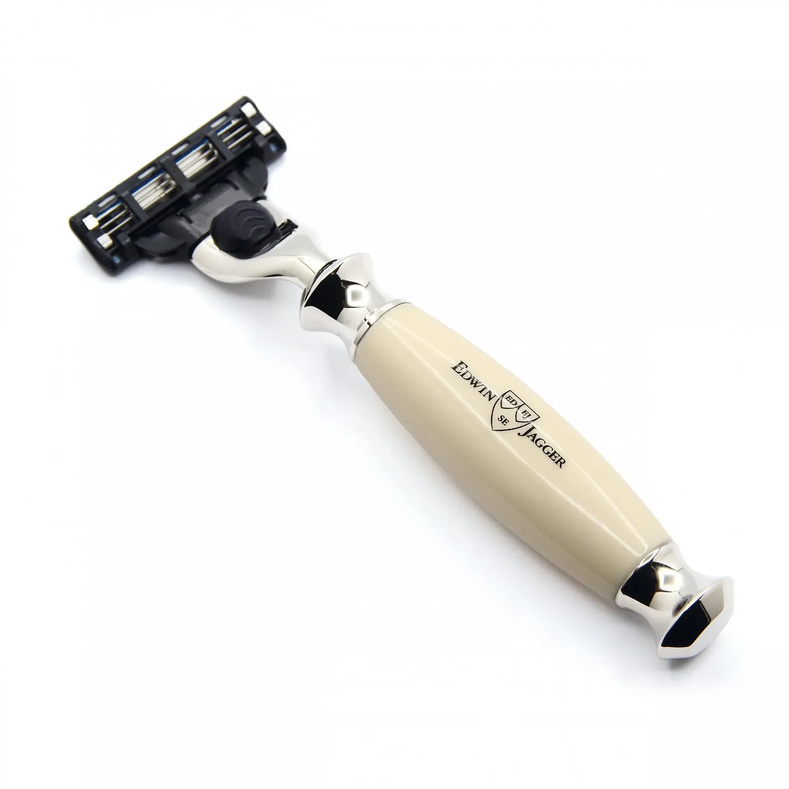 Бритва Edwin Jagger Gillette Mach 3 Simulated Ivory Nickel Plated, фото №4 Бритва Edwin Jagger Gillette Mach 3 Simulated Ivory Nickel Plated, фото №4