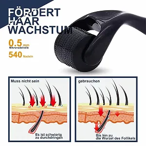 Ролер для бороди 0.5 мм, Derma Roller для догляду за шкірою та волоссям для чоловіків і жінок synthetic.ua - Фото 1