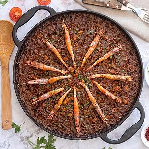 Пательня-гриль BBQ-Toro Традиційна для паельї на 6 персон, діаметр 36 см, чавунна, з ручками, попередньо приправлена synthetic.ua - Фото 1