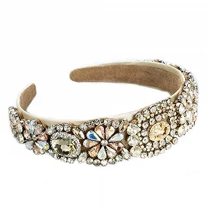 Обруч Елегантний Жіночий Brillabenny Золотий Шампань - Фото 1