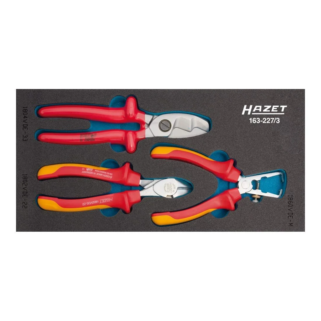 Набор плоскогубцев VDE HAZET 163-227/3 Multi-Colour, фото №3