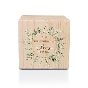 Скарбничка дерев'яна GRAVURZEILE з металевим замком - Фото 1