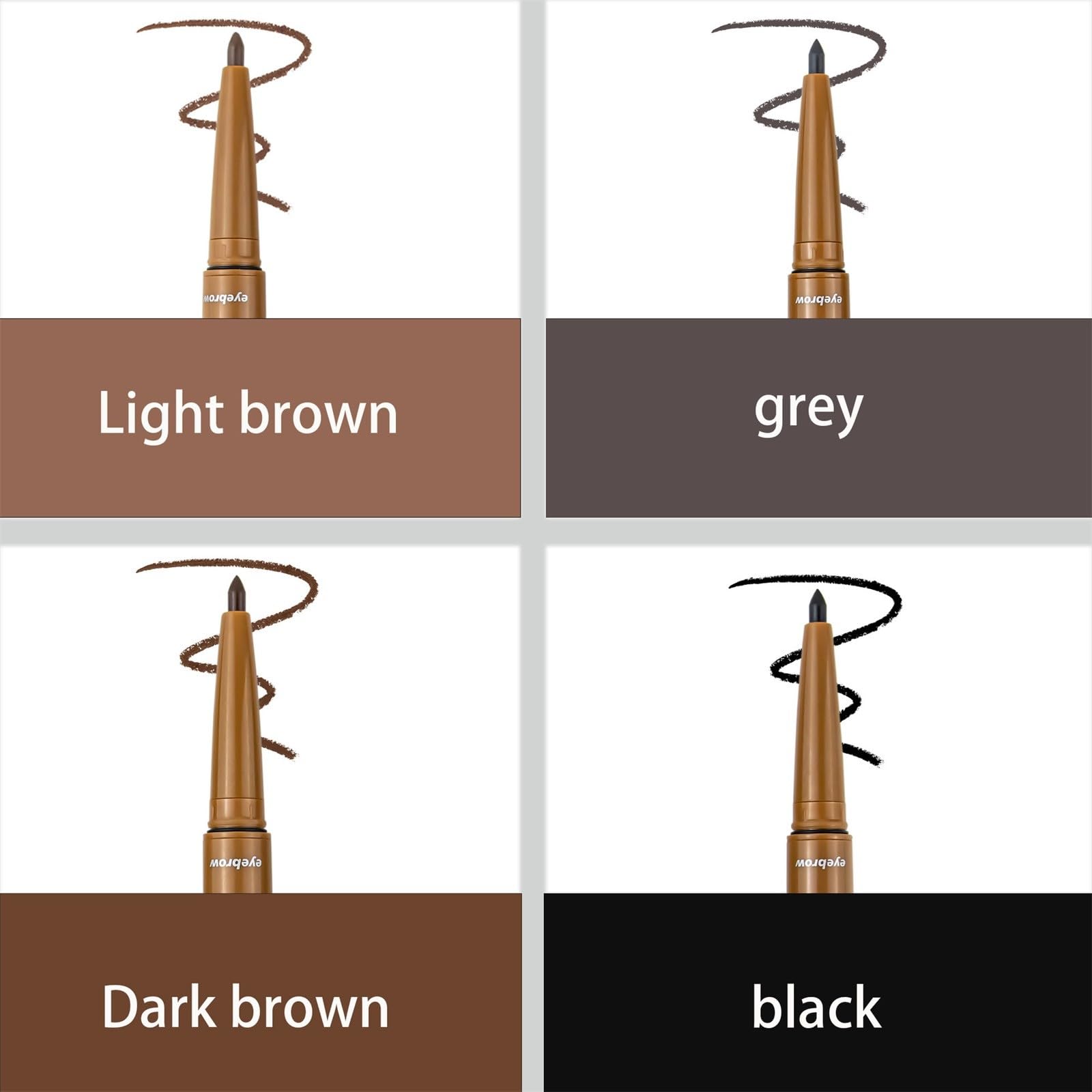 Набір макіяжу для брів 4 кольори автоматичний обертальний довготривалий барвник (A, One Size), фото №4