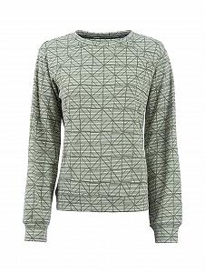 Жіночий Светр S'questo з круглим вирізом з графічним візерунком, довгі рукави - Фото 1
