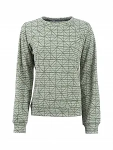 Жіночий Светр S'questo з круглим вирізом з графічним візерунком, довгі рукави - Фото 1