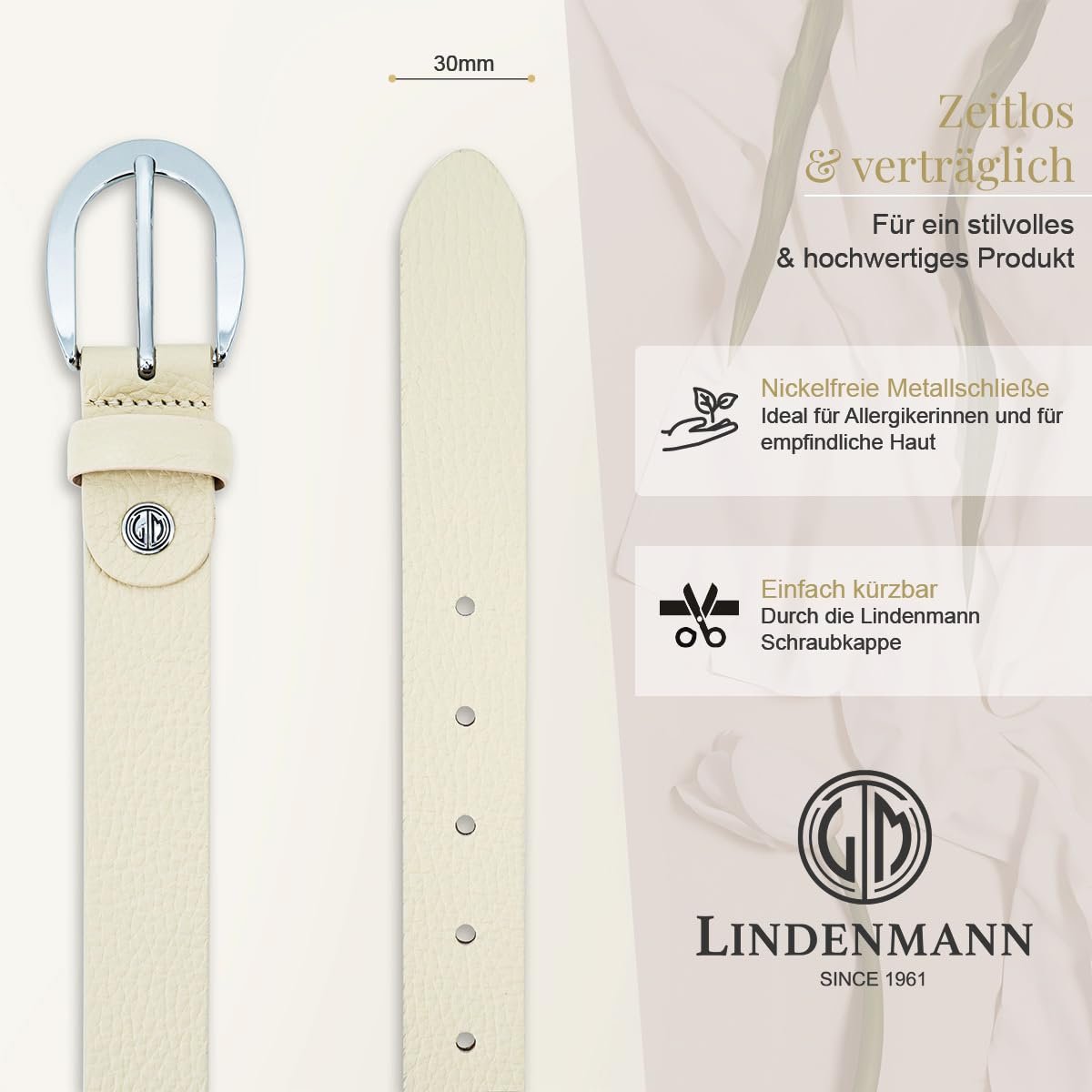 Ремень Женский LINDENMANN из Кожи, фото №3