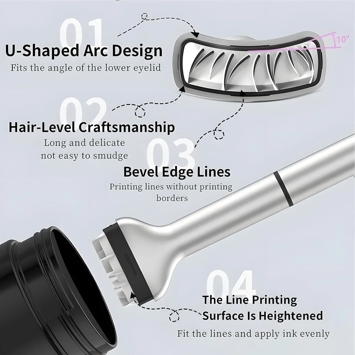 Штамп для нижніх вій з чорнилом Reusable Cosmetic Skin-Friendly (Чорний), фото №3 Штамп для нижніх вій з чорнилом Reusable Cosmetic Skin-Friendly (Чорний), фото №3