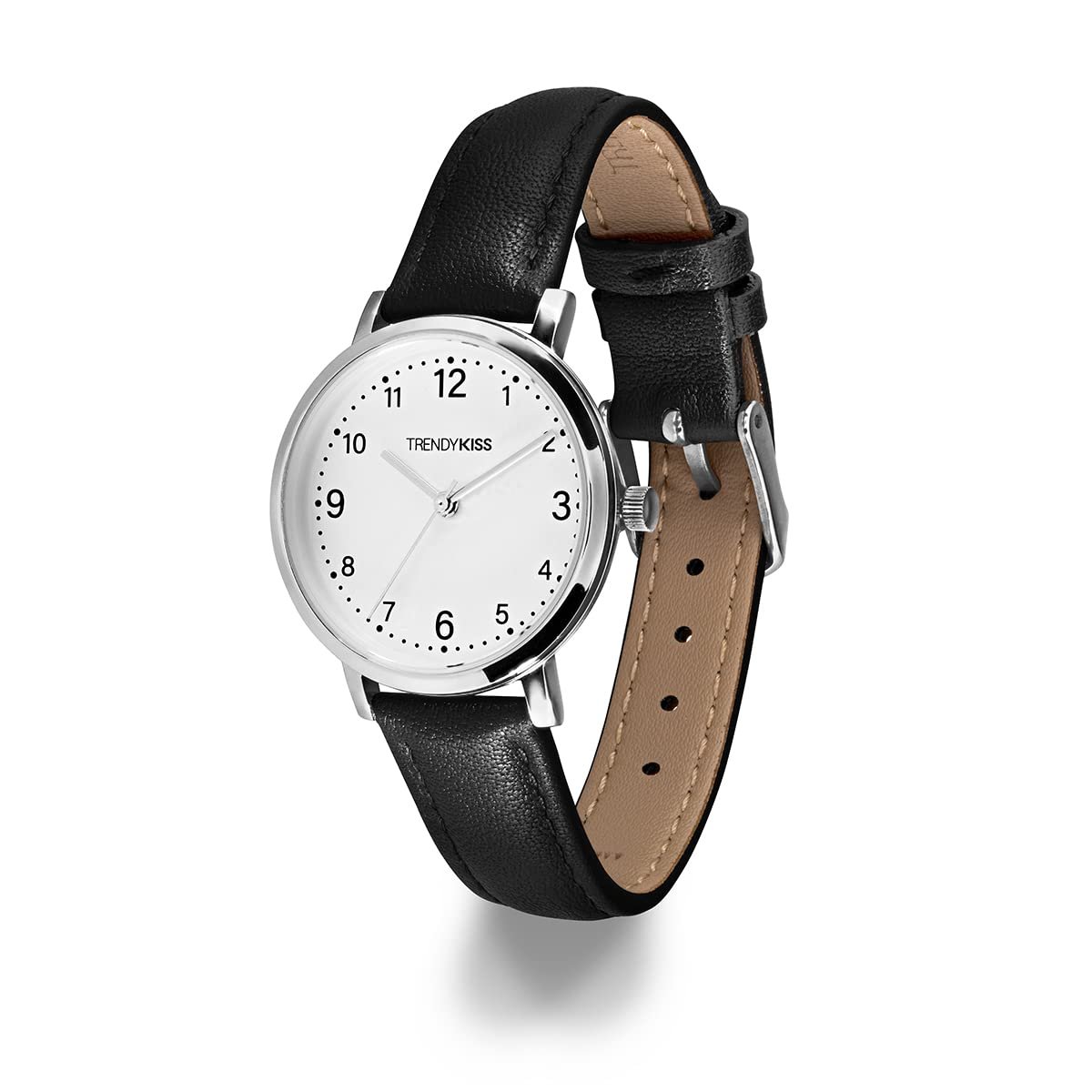 Жіночий аналоговий кварцовий годинник Trendy Kiss TC10164-02 Ремінець шкіряний, чорний, фото №3