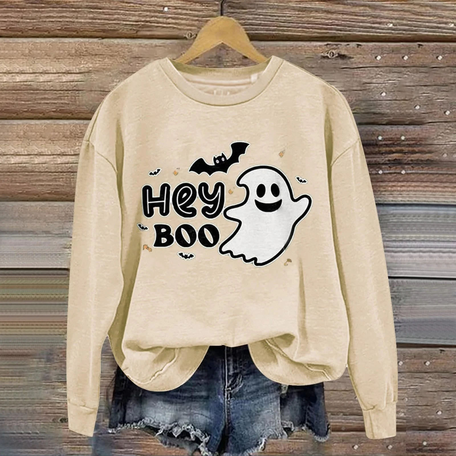 Женский свитшот на Хэллоуин с длинными рукавами, фото №2