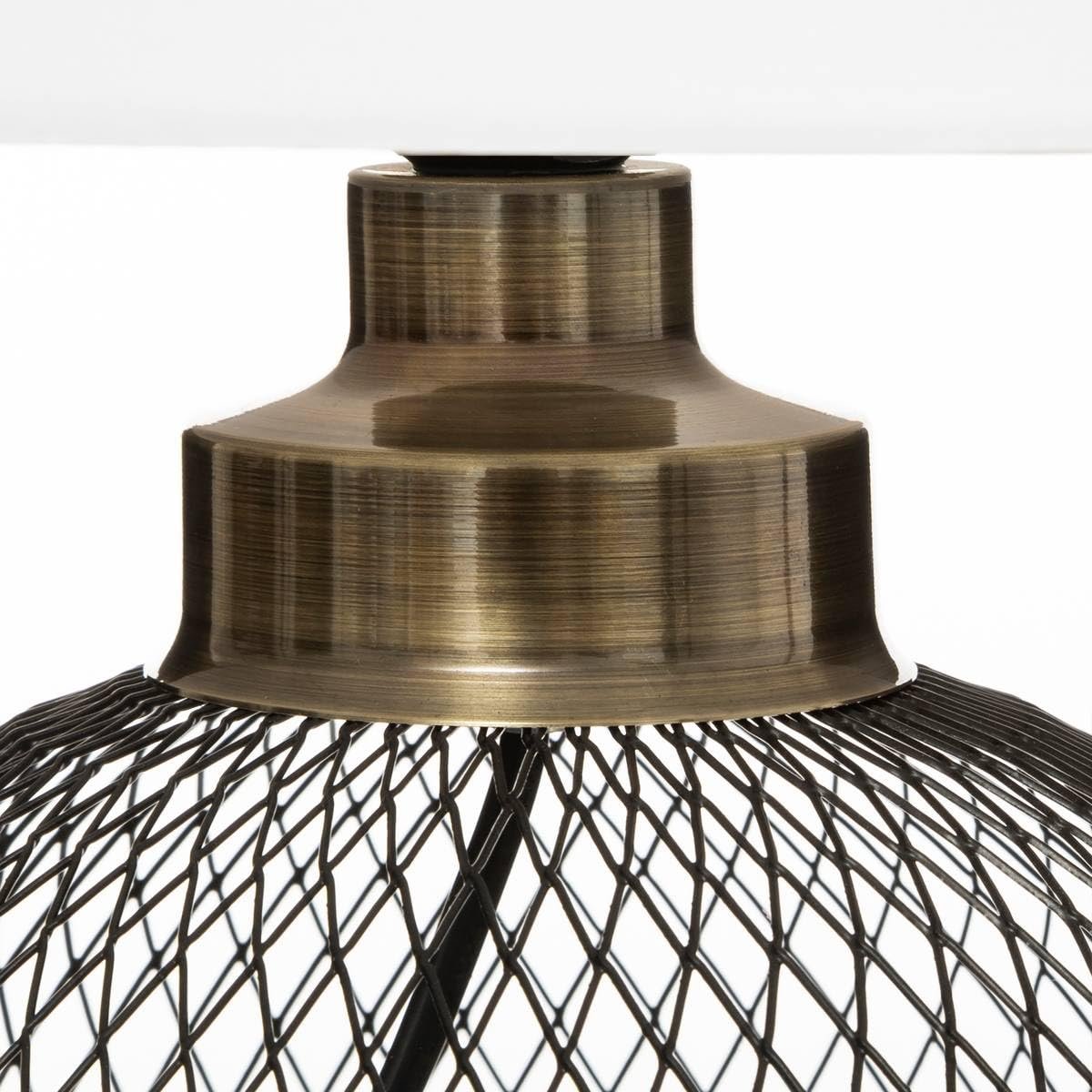 Настільна лампа Emie Grid 38 см Чорно-біла, фото №3