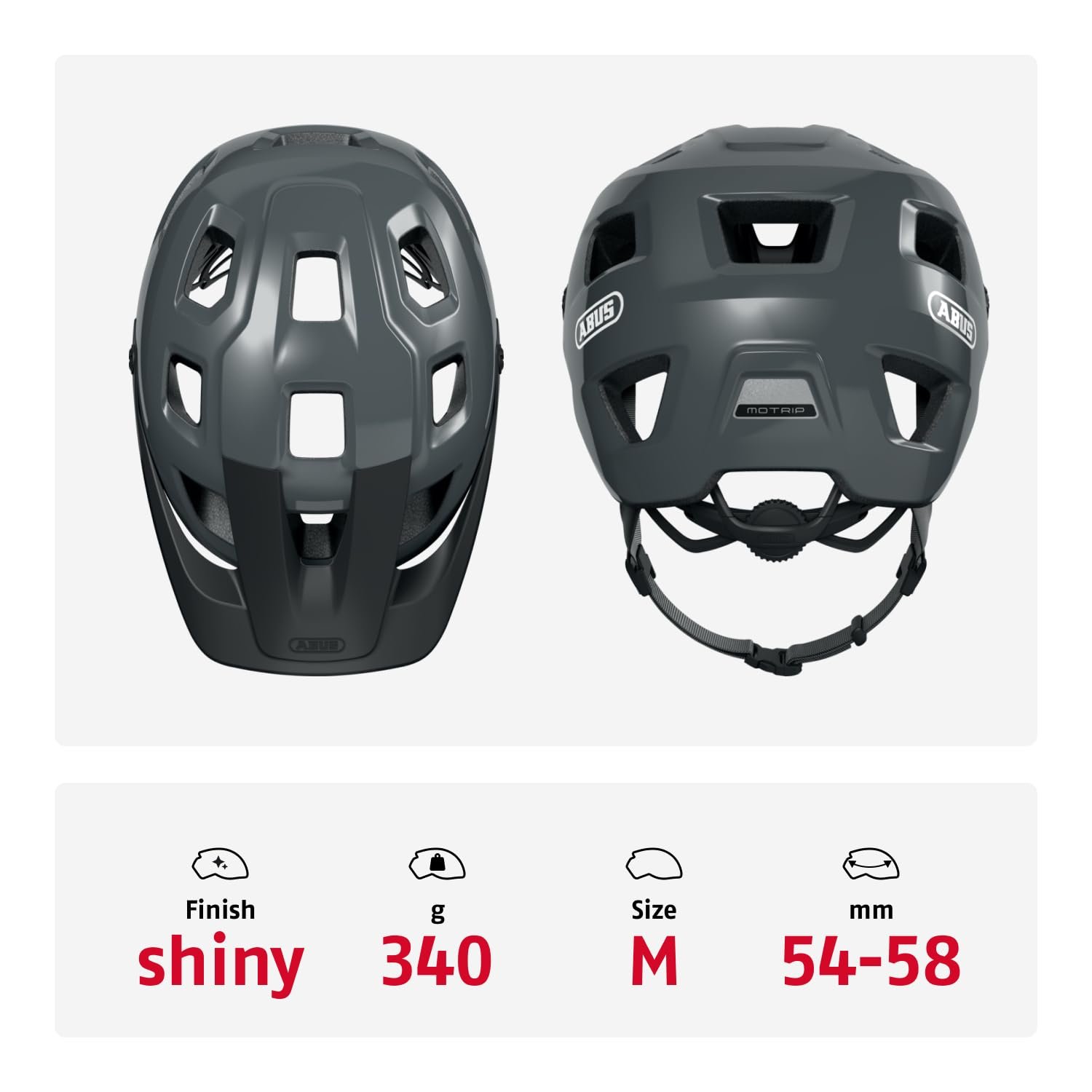 Шолом ABUS MoTrip MTB - Міцний велосипедний шолом з регульованим по висоті козирком для гірських байкерів - Індивідуальна посадка - Унісекс, фото №4
