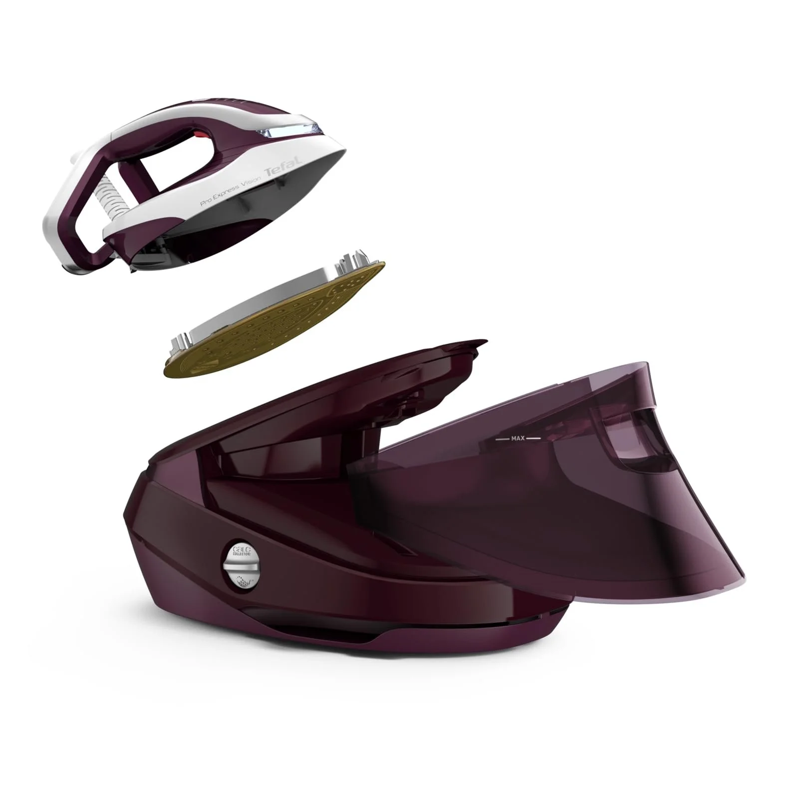 Паровая гладильная станция Tefal Pro Express Vision GV9810 8.3 бар 180 г/мин 680 г/мин Темно-красный/белый, фото №7