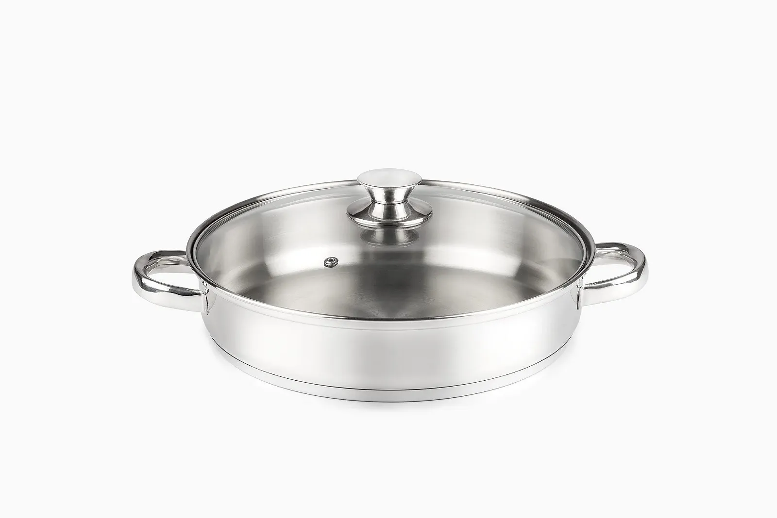 Кастрюля низкая из нержавеющей стали 18/10 32 см, фото №1