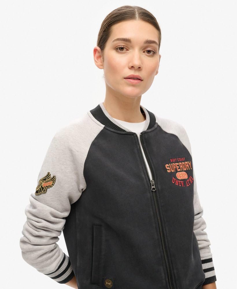 Бомбер Superdry College Jersey з графікою з літерами, фото №4