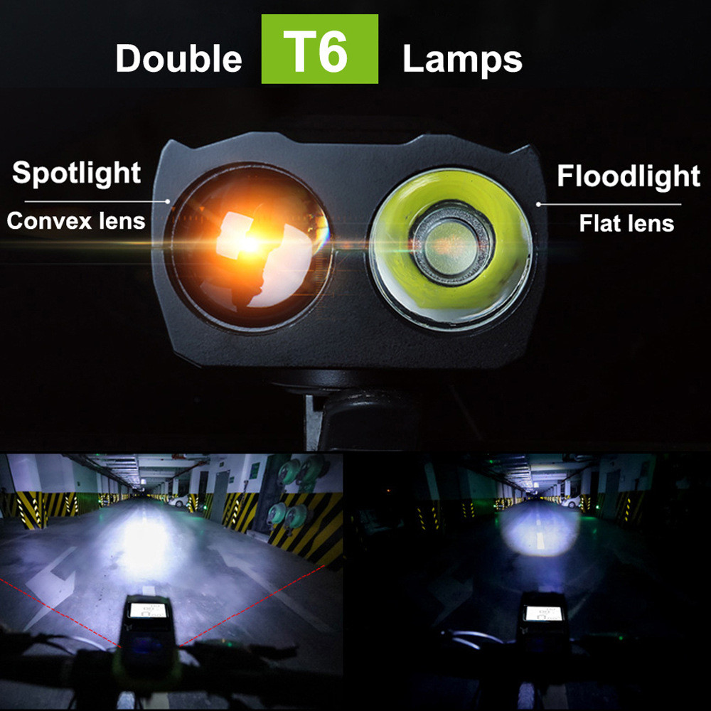 Велосипедний комп'ютер BK-1920 з вело ліхтарем 2 LED Т6 дальній-ближній та дзвінком синій, фото №7 Велосипедний комп'ютер BK-1920 з вело ліхтарем 2 LED Т6 дальній-ближній та дзвінком синій, фото №7