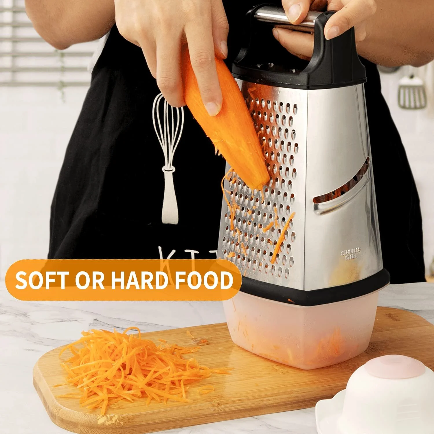 Тертка Квадратна з нержавіючої сталі для овочів, фото №6