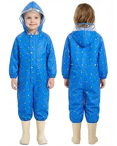 Детский водонепроницаемый комбинезон JiAmy с молнией и милым узором, 7-10 лет - Фото 1