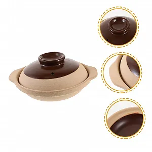 Кастрюля GLEAVI Керамическая Малая С нескользящей ручкой Черная synthetic.ua - Фото 1