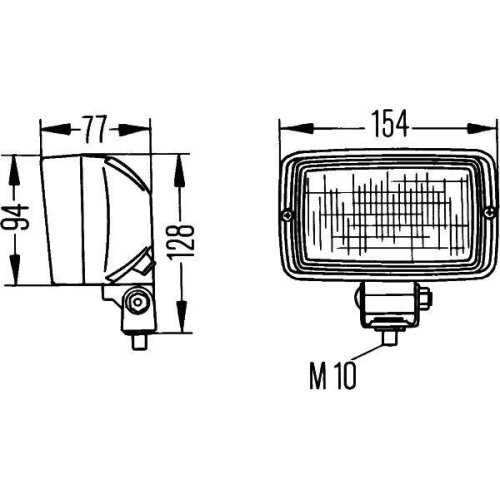 Рабочая фара HELLA 1GA 006 876-001 Picador для AUWÄRTER DAF MAN SCANIA, фото №4