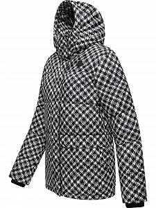 Зимняя Куртка Ragwear YOUMODO Женская Теплая стеганая куртка Водонепроницаемая и ветрозащитная с модным узором "гусиная лапка" и капюшоном Wikesh Print synthetic.ua - Фото 1