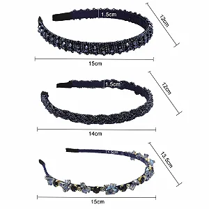 Обруч Ретро Стрази Жіночий, 3 шт., Кришталеві намистини synthetic.ua - Фото 1