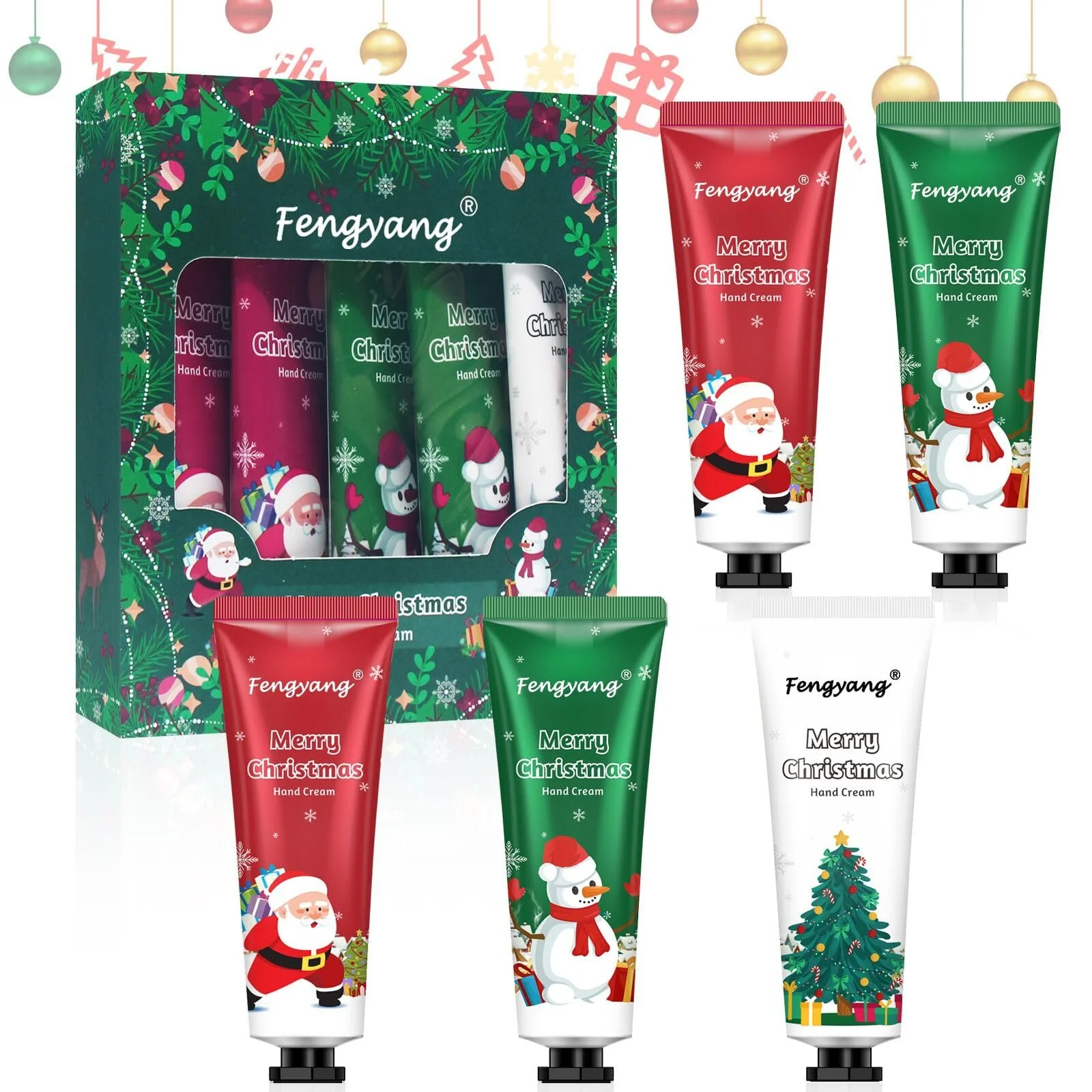 Крем для рук Fengyang Зволожуючий набір для жінок Різдвяний набір кремів для рук для сухої шкіри, фото №1