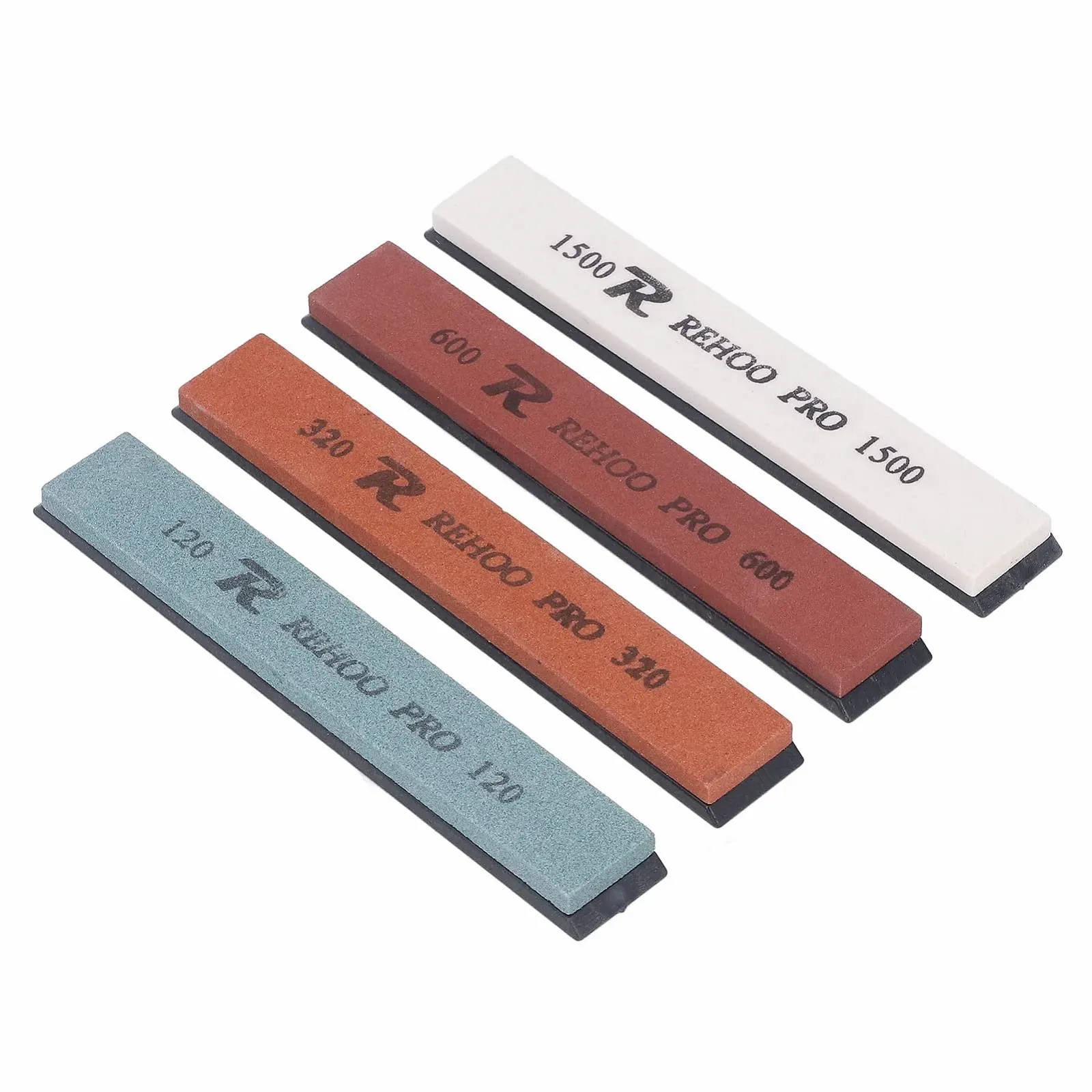 Набір точильних каменів для ножів водні камені 4 штуки з фіксованим кутом 120 320 600 1500 Grit білий, фото №5