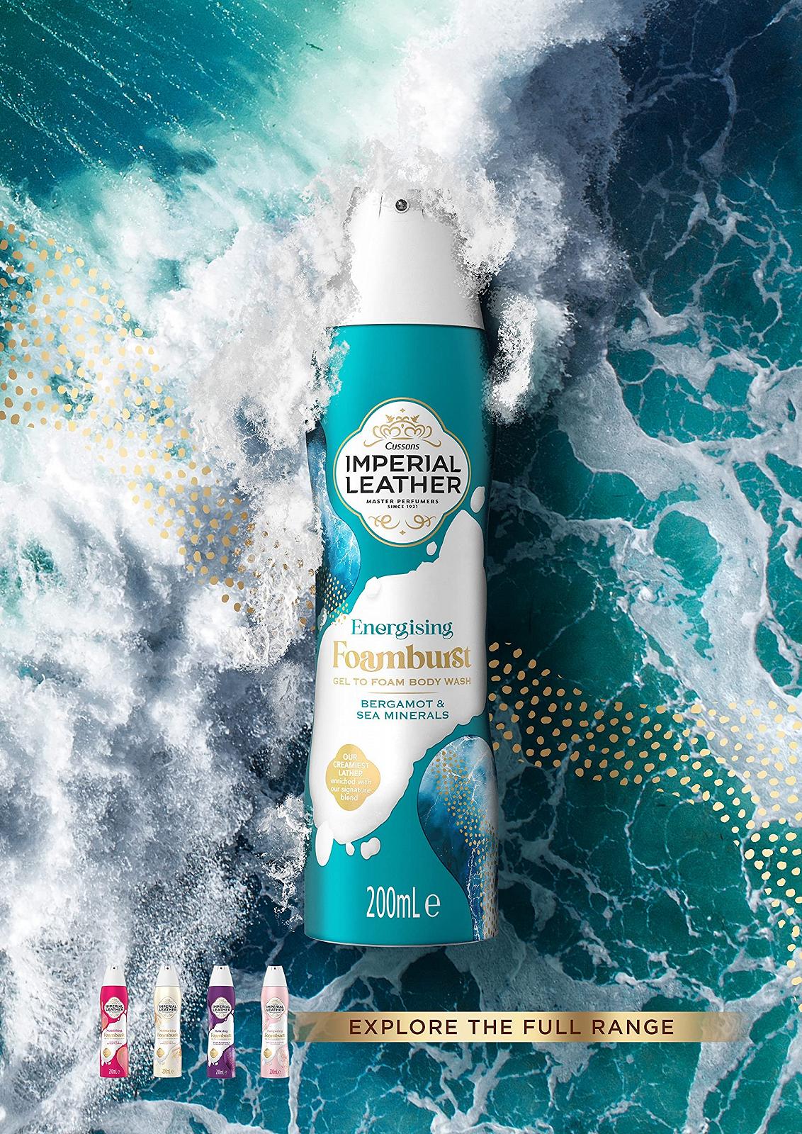 Гель-піна для душу Imperial Leather Foamburst Bergamot and Sea Minerals 200 мл (упаковка з 6 шт.), фото №7