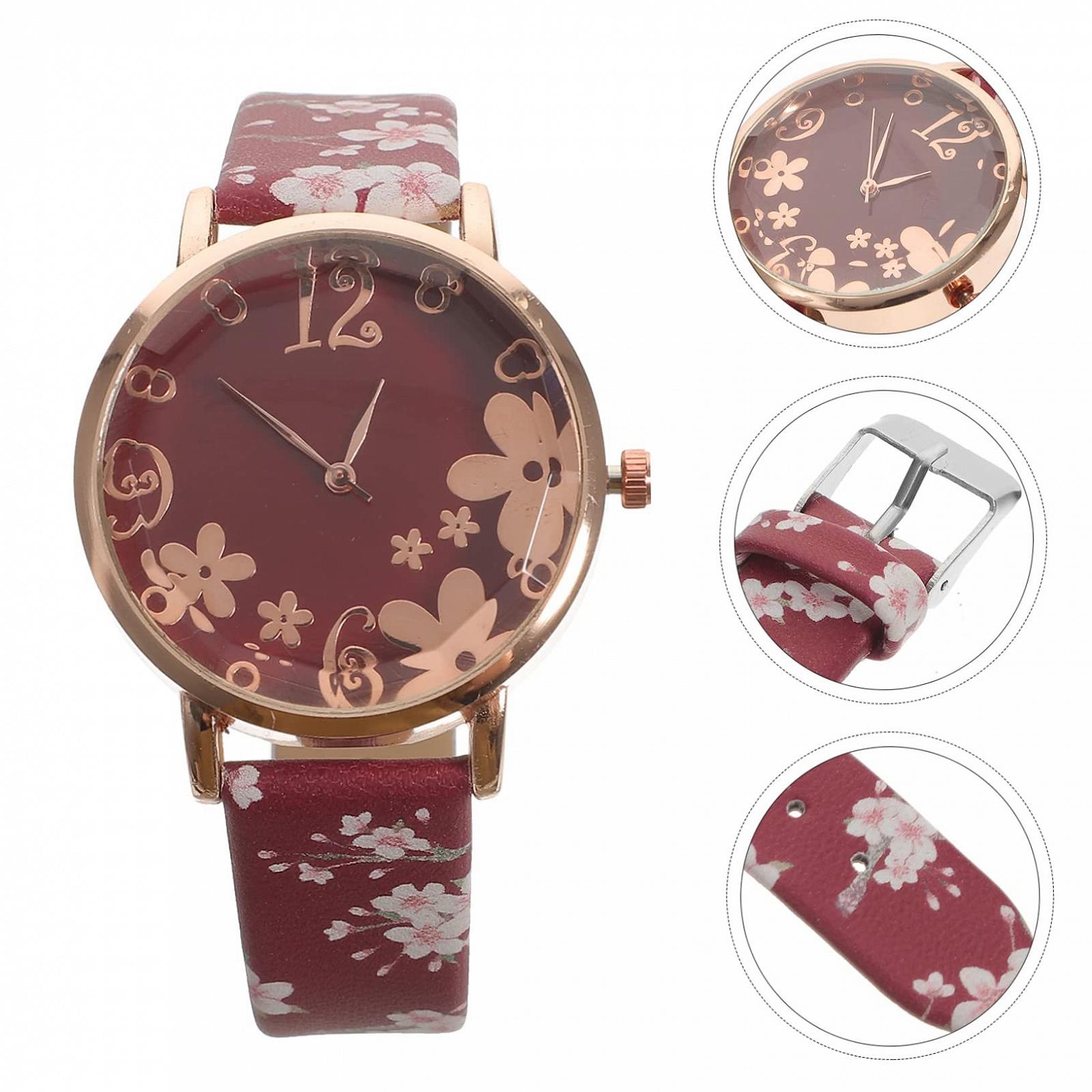 Годинник LIFKOME Золотий Жіночий Червоне Скло, фото №5