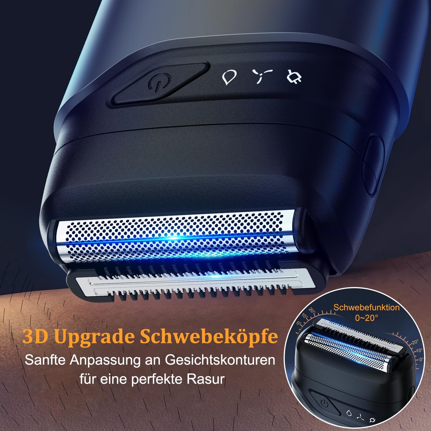 Электробритва сеточная IPX7 USB 90 минут, фото №3 Электробритва сеточная IPX7 USB 90 минут, фото №3