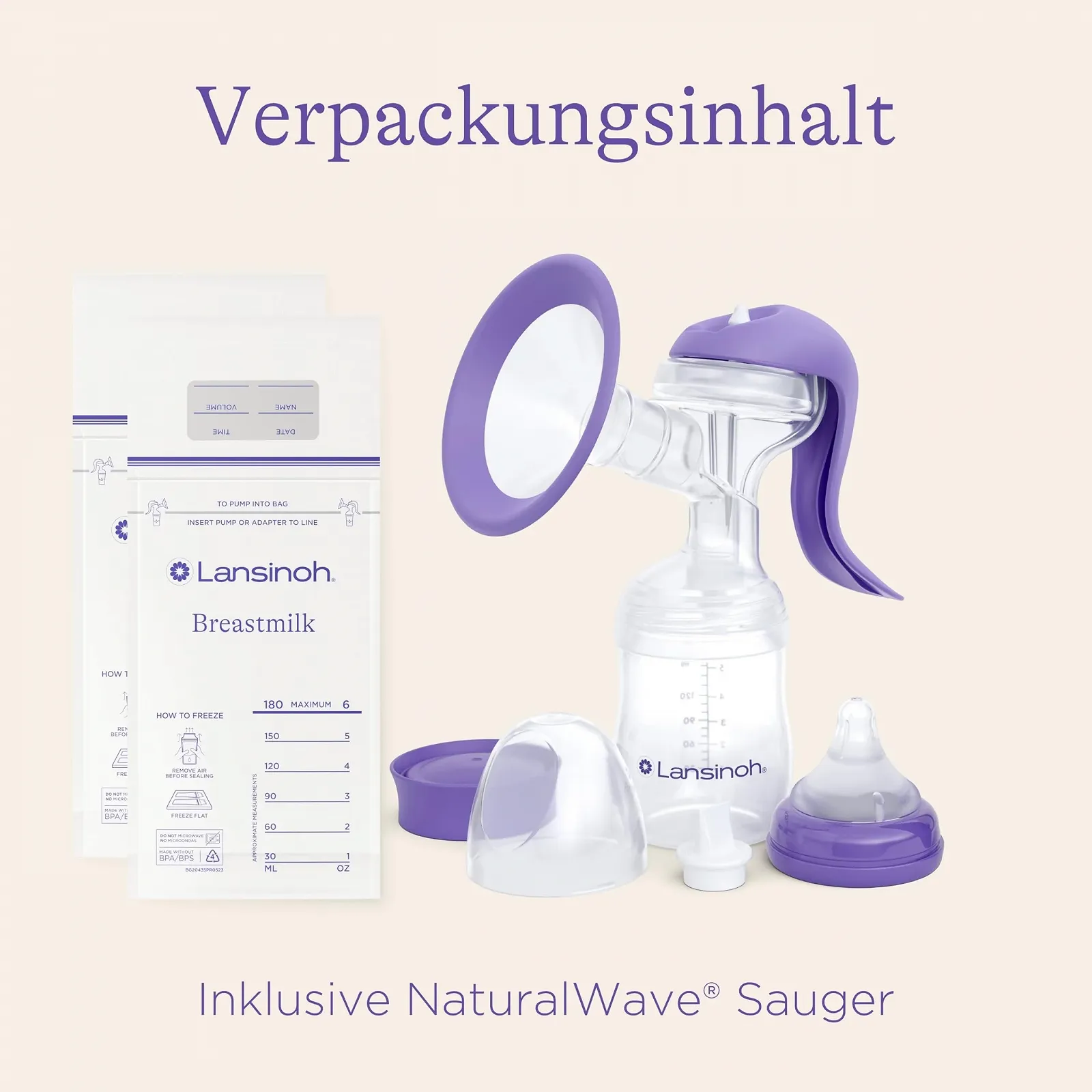 Ручний Молоковідсмоктувач Lansinoh Легкий та Тихий, фото №7