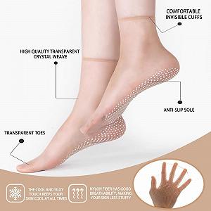 Носки Прозрачные Женские Нейлоновые Тонкие Летние Шелковые, 10 пар, Один Размер synthetic.ua - Фото 1