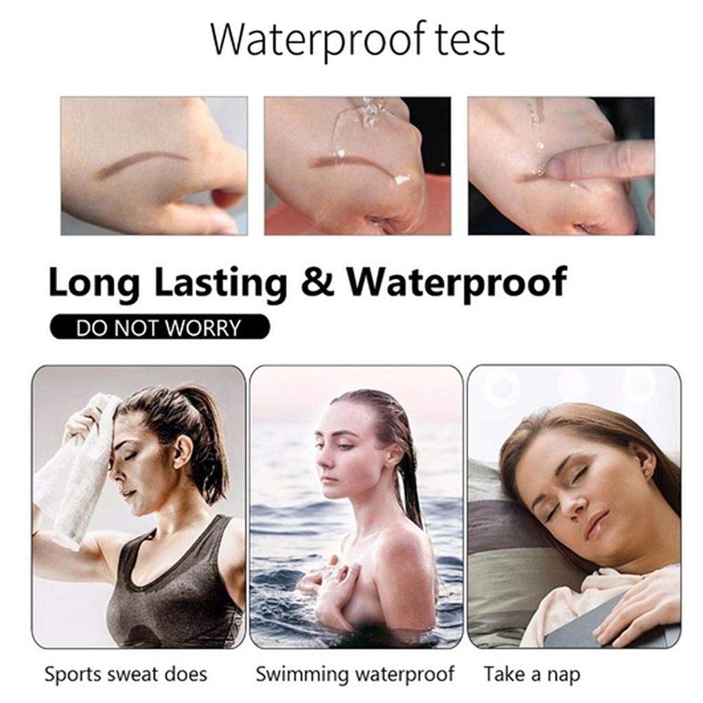 Олівець для брів Flüssiger Augenbrauenstifte з мікро-гребеневим аплікатором, водостійкий Light Brown One Size, фото №7