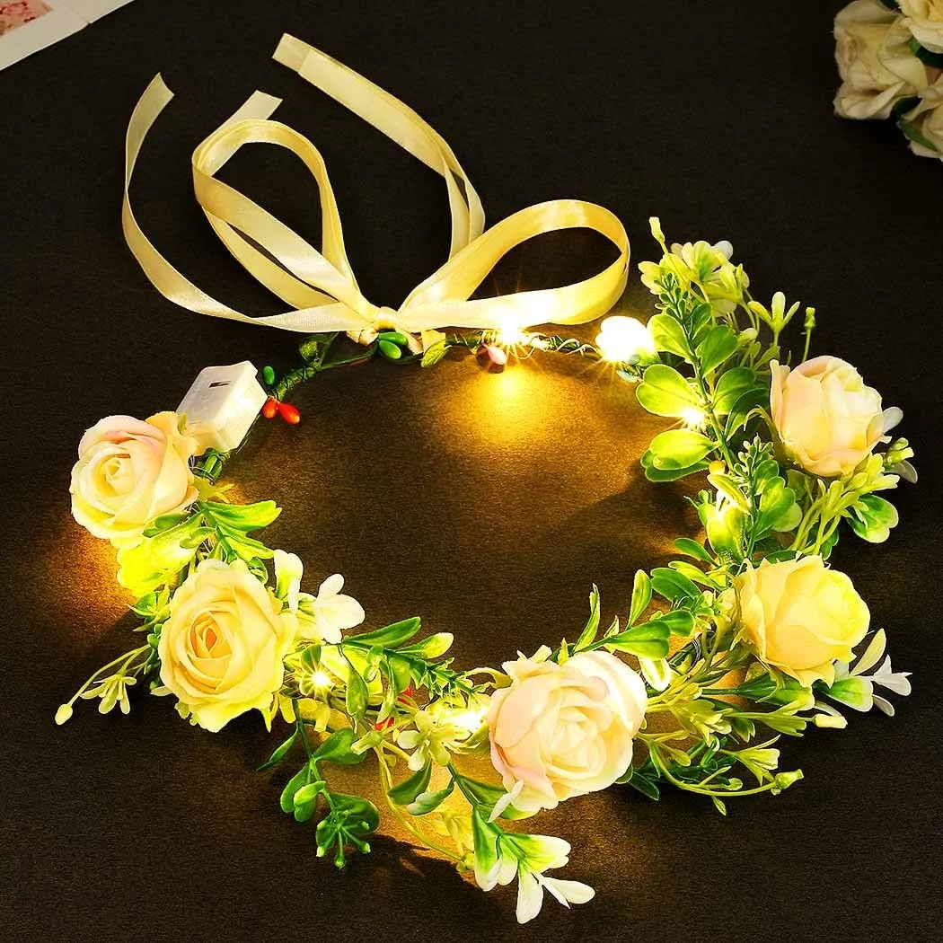Венок Цветок Jovono Светодиодный, фото №2