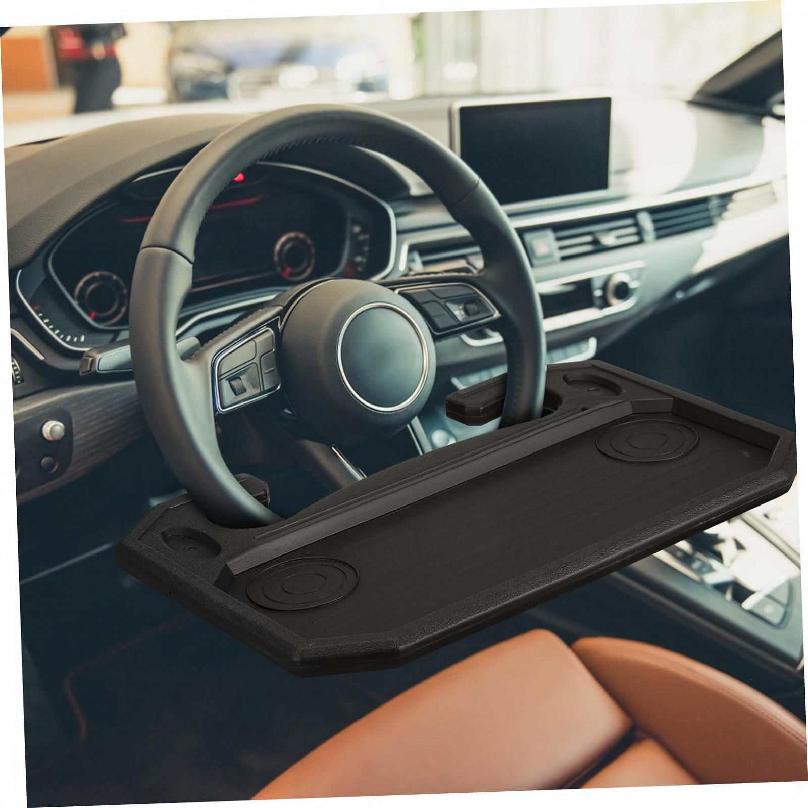 Автомобильный столик на руль с подставкой для чашки и слотом для ручки, стабильный и нескользящий, универсальный для легковых и грузовых автомобилей, компактный портативный автомобильный столик для работы и еды, фото №5 Автомобильный столик на руль с подставкой для чашки и слотом для ручки, стабильный и нескользящий, универсальный для легковых и грузовых автомобилей, компактный портативный автомобильный столик для работы и еды, фото №5
