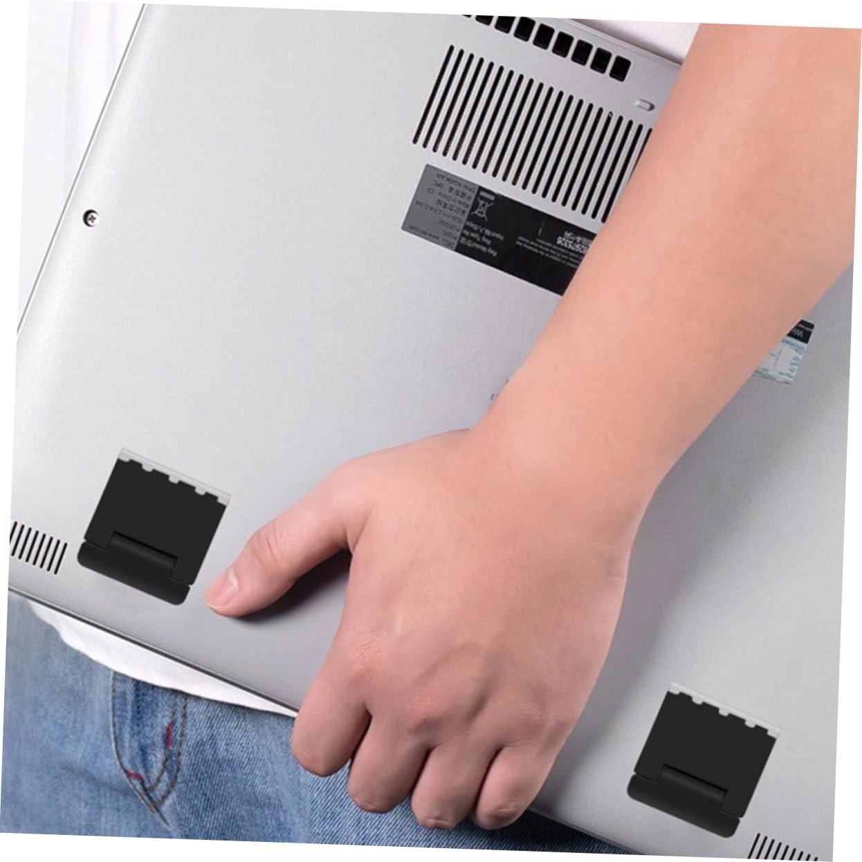 Підставка для ноутбука Yardenfun 4 x Ergonomic, складана, для столу, покращений дизайн для охолодження, сумісна з ноутбуками та планшетами, фото №9